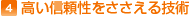 高い信頼性をささえる技術